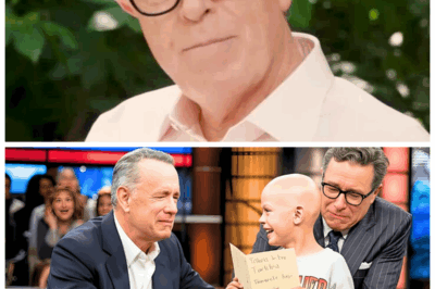 🐘 Stephen Colbert STOPS Show After 8-Year-Old Cancer Patient Reveals HEARTBREAKING Tom Hanks Secret 😢 In a shocking and emotional moment, Stephen Colbert paused his show when an 8-year-old cancer patient shared a heartbreaking secret about Tom Hanks that left everyone in the studio stunned. What was the secret, and why did it bring Colbert to tears? “This revelation will leave you questioning the true meaning of kindness.” 👇