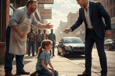 The heat was merciless that afternoon — the kind that made even the strongest hearts falter. In front of a small grocery on a quiet Houston street, a little girl stood frozen, her bare feet pressed against burning pavement, her small hands trembling as people stared but said nothing. Then came the sound — glass shattering, a man yelling, and the world looking away.