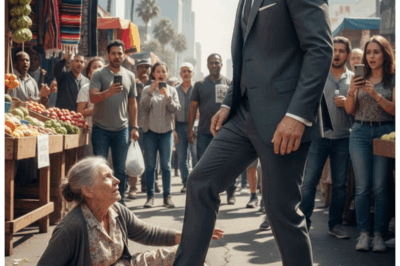 Millionaire Kicks Homeless Woman — But You Won’t Believe What Happens Next..  “Please, someone help me!”  These haunting words echoed through Ethan Crawford’s mind, long after he heard them for the first time.  He had been a self-made millionaire for years, living a life of luxury and success.  But one day, as he hurried through the crowded market, he kicked a homeless woman lying in the dirt, not realizing she was more than just another beggar.  He didn’t know that the woman he so callously dismissed was, in fact, his mother, the very woman he had been searching for his entire life.  The viral video of his careless act spread like wildfire across the internet, causing outrage and shaming Ethan in the public eye.  The social media posts mocked him, but one message stood out.  It was a plea for help: “She’s alive.  You need to find her.”  Days later, filled with guilt and regret, Ethan received a phone call that would change everything.  “She’s at the shelter,” the voice on the other end said.  Desperation clawed at his throat as he rushed to find her, praying that he wasn’t too late.  When he finally reached the shelter, the truth hit him like a ton of bricks.  There she was, lying in a bed, frail and sick.  His mother.  The woman he had unknowingly kicked was dying, and the bitter reality was that he could never undo the damage.  He knelt by her side, heartbroken, as she whispered weakly, “It’s too late, son.”  But could Ethan’s guilt and remorse ever be enough to change the course of his life? Or would this tragic mistake haunt him forever? The clock was ticking, and time was running out...