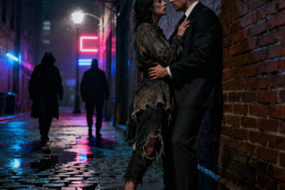 A homeless girl pulled a billionaire into a dark corner, whispered “Don’t move — you’re in danger,” and kissed him — but what he learned afterward shattered everything he believed about survival and grace.