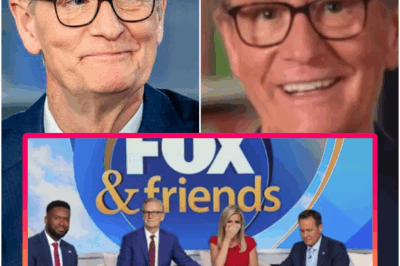 The room didn’t fall silent — it collapsed into a kind of stunned stillness the moment Steve Doocy blinked a little too fast. The tribute package was rolling, laughter filling the studio, when a stray mic caught a voice behind the cameras whispering, “He’s not ready for the last part…” Doocy’s hand froze halfway to his coffee. His co-hosts suddenly stopped smiling. And for a breathless second, the celebration didn’t feel like a celebration at all — it felt like something they’d been waiting years to say.