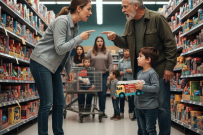 A pair of grandparents humiliated their daughter in front of her five-year-old for buying a toy — and the red plastic fire truck became the spark that set the family on fire.