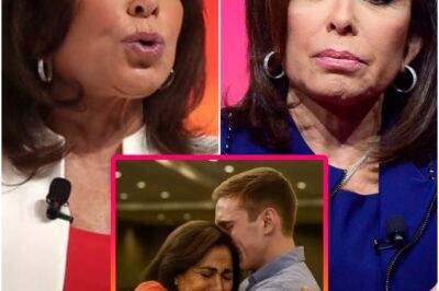 The night he stepped into the lights, Jeanine Pirro froze like she’d seen a ghost walk out of the past she’d buried. The crowd didn’t know his name. She did. Eighteen years earlier, on a rain-beaten Oklahoma road, she’d whispered “You’re safe now, sweetheart…” to a newborn no one expected to survive. And when the young man finally looked her in the eyes and said, “You stayed with me,” the room went silent enough to hear hearts breaking.