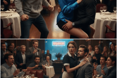 A waitress fleeing her abusive ex slid onto a stranger’s lap in a crowded diner — what he did next silenced the entire room.