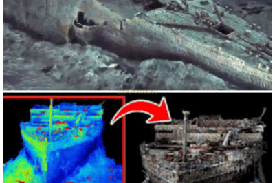 “AI’s Forbidden Scan of the Titanic Wreck 🚢—A Chilling Digital Autopsy Uncovers Vanished Passengers, Secret Cargo, and a Century-Old Cover-Up That Sends Historians Into Meltdown!” — Insiders whisper that when the AI rendered its final image, investigators froze as a hidden chamber, strange metallic crates, and silhouettes no one could explain appeared on-screen, triggering panic, accusations, and a storm of emotional betrayal across the maritime world 👇