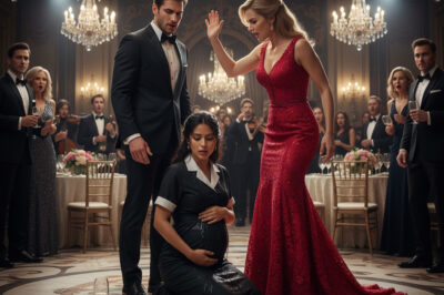 A Pregnant Maid Dropped a Tray at a Billionaire’s Gala — His Fiancée Slapped Her in Front of Everyone, But His Next Words Silenced the Entire Room