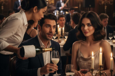 A Waitress Leaned In to Pour Champagne for a Mafia Boss — Then Whispered, “Run.” Seconds Later, the World Exploded…..
