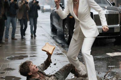 “Watch where you’re going!” Isabella snapped, her voice slicing through the rain.  The crowd on the Manhattan sidewalk froze. A young boy—barefoot, dripping wet, clutching a paper bag of soggy food—stared up at her from the puddle. His clothes clung to his skin, the cold biting through the thin fabric. Isabella Reed, billionaire CEO and fashion icon, stood above him, immaculate in her white designer suit now splattered with mud. Cameras flashed. Someone whispered, “Isn’t that the woman who lost her son?”