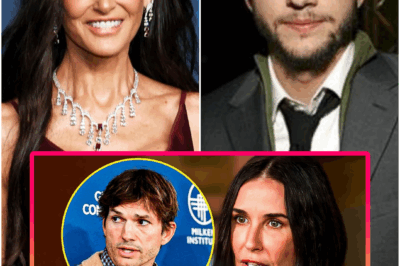 What was supposed to be a routine sit-down took a sharp turn when Demi Moore suddenly fell silent — staring at a photo of her younger self with Ashton Kutcher as if it had just spoken back to her. The interviewer froze. A makeup artist off-camera stopped mid-step. Then Moore gently placed the photo face-down and whispered, “There’s a part of that story… I never told anyone.” The entire studio felt the shift — a weight settling in the room.