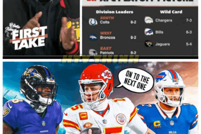 🙊 “Shocking Secrets of the AFC: Is the Patriots’ Dynasty on the Brink of Collapse?”😼   As the AFC race heats up, shocking revelations about the inner workings of the Patriots’ organization threaten to unravel their storied legacy. Are the Chiefs, Bills, and Ravens ready to exploit these vulnerabilities and deliver the final blow? The clock is ticking, and the question on every fan’s mind is: can the Patriots withstand the storm or are they destined for ruin? 👇