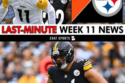 LAST-MINUTE Steelers News Before Week 11 vs. The Bengals – MVS & Asante Samuel Jr. OUT This Week…