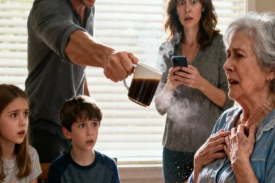 A man threw coffee at his mother-in-law during breakfast — but what she revealed afterward made everyone at the table go silent.