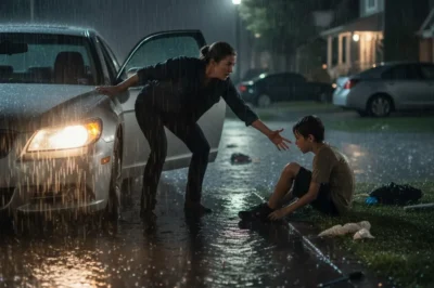 A woman in a bank uniform pulled a dying boy from a flooded roadside — years later, that same boy walked into a hospital as a man worth billions, and what he did next could rewrite both their lives.