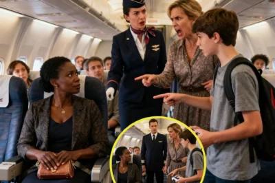 A white mother demanded a Black nurse give up her seat for her teenage son — but when the pilot stepped into the aisle, the entire plane went silent.
