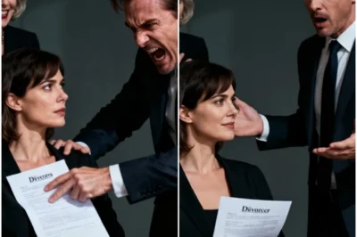 The divorce papers hit the marble counter like a gunshot. “Sign it—and get out of my house,” David barked. His mother’s smirk was pure venom. “You didn’t contribute a dime.” I stared at them both, calm, almost amused. “Your house?” I whispered. “That’s funny… because my father wired the $500,000 down payment.” The color drained from their faces.