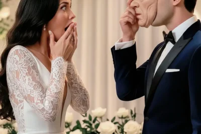 She married him out of desperation—an old, heavy man who promised comfort in exchange for youth. “Don’t worry,” he told her on their wedding night, “you’ll never suffer again.” But as the storm raged outside and Ella wept in her silk gown, something inside the mansion didn’t feel human. Days later, she followed him into the garden at midnight—and watched him peel off his face.