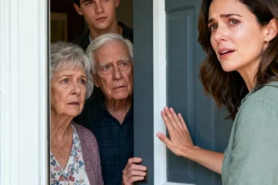 When I was seventeen, my parents threw me out for being pregnant. My father flipped our family photo face down and said, “You’re not our daughter anymore.” I slept under a park gazebo for three nights, clutching my belly and pretending the cold was just weather. Then a stranger in a cashmere coat stopped, looked at me, and said, “Come home, child.” Twenty years later, my parents knocked on my door.