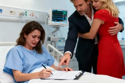 He made her sign divorce papers hours after losing their baby — standing over her hospital bed, heartless and cold. “You’re a failure,” he said, taking everything she had left. But three years later, when he walked into a boardroom expecting to meet his new investor… she was already sitting there, legs crossed, holding the pen this time.