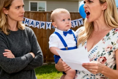 At my husband’s funeral, I buried the man I thought I knew. Three days later, my sister raised her glass at her son’s birthday party — and announced he was my husband’s child. She waved a will in my face, demanding half of my $800K house. Everyone waited for my meltdown. But I just smiled… because the secret she didn’t know made her entire scheme impossible.