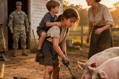 When Sergeant Daniel Hayes stepped off the bus, he imagined the moment for two years — his daughter’s laughter, his wife’s embrace, the sound of home. But the farmhouse was silent. Inside the stable, his little girl was feeding her brother in torn clothes, whispering, “Mom left.” And that was before Daniel found the letter… and heard the footsteps that proved she hadn’t left alone.