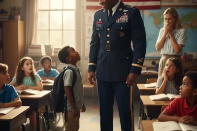 When Ms. Carter asked her class what their parents did for work, laughter filled the room—until one quiet boy said, “My dad works at the Pentagon.” The other kids snickered, even the teacher smiled sadly. “Marcus, sweetheart, you don’t have to lie to make friends.” Ten minutes later, a sharp knock hit the door—and the truth walked in wearing a uniform.