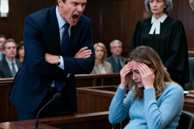 The cameras flashed as billionaire CEO Ethan Grayson slammed his fist on the defense table, veins straining, eyes wild. “She’s lying!” he roared, pointing at his pregnant wife. The courtroom gasped. And when he took one more step toward her—his hand raised—every reporter caught it live. But what he didn’t see was who sat behind the bench… and how one look from her would end him.