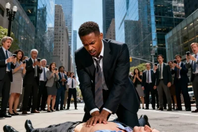 Marcus Johnson sprinted down Fifth Avenue, late for the biggest job interview of his life — a seat at one of New York’s most powerful firms. But twenty minutes earlier, he’d dropped his briefcase to save a dying man on the sidewalk. Now, drenched in sweat and rejection, he walked away defeated… unaware the man he revived would soon rewrite his entire future.