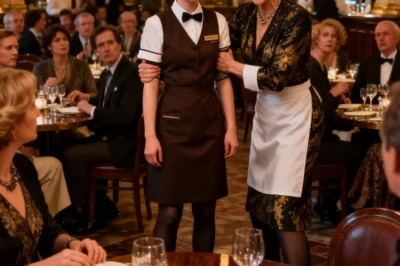 The room fell into an icy hush when my mother-in-law burst in with a chorus of self-important classmates and announced she’d “booked the whole place” — then leaned in and hissed, “Make sure it’s free, dear.” Everyone looked at me like I was the restaurant’s unpaid prop. I smiled. Then I walked to the register, printed one page, and handed it to her. Her face went pale in front of fifty witnesses.