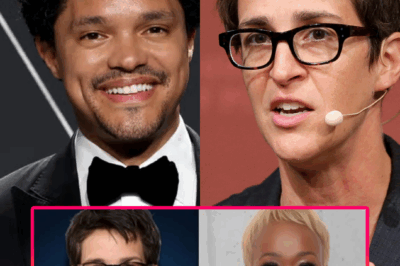 Media Earthquake Erupts As Trevor Noah’s Silent Stare Sends Networks Into Meltdown: “I Didn’t Plan To Be Part Of This… But They Forced My Hand.”  Moments After Maddow, Colbert & Reid Announce Their Breakaway Newsroom, Viewers Catch Trevor Hiding In The Shadows, Sparking Theories About Secret Meetings, Betrayals Inside Major Studios, And A Hidden Pact Rumored To Rewrite The Future Of American Journalism