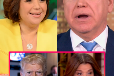A tense stillness grips The View when Ana Navarro reacts to a widely shared Trump comment involving Tim Walz, her tone dropping into something raw as she declares, “I’m done pretending this is normal,” sending shockwaves across the panel and leaving one host visibly rattled, igniting a firestorm of speculation about what was said off-camera, who stepped in, and why insiders claim the control room “didn’t know where to cut,” turning a political debate into a layered emotional showdown of frustration, loyalty, and a breaking point long in the making.