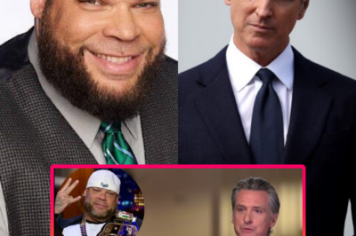 The cameras were still adjusting their focus when Tyrus stepped forward and snapped California’s postcard illusion clean in half. Newsom walked in with that trademark movie-star shine — the hair, the suit, the confidence — but Tyrus didn’t even let the moment settle before dropping a raw, unpolished truth that sliced straight through the governor’s polished persona. One witness whispered, “You could feel the oxygen leave the room.”